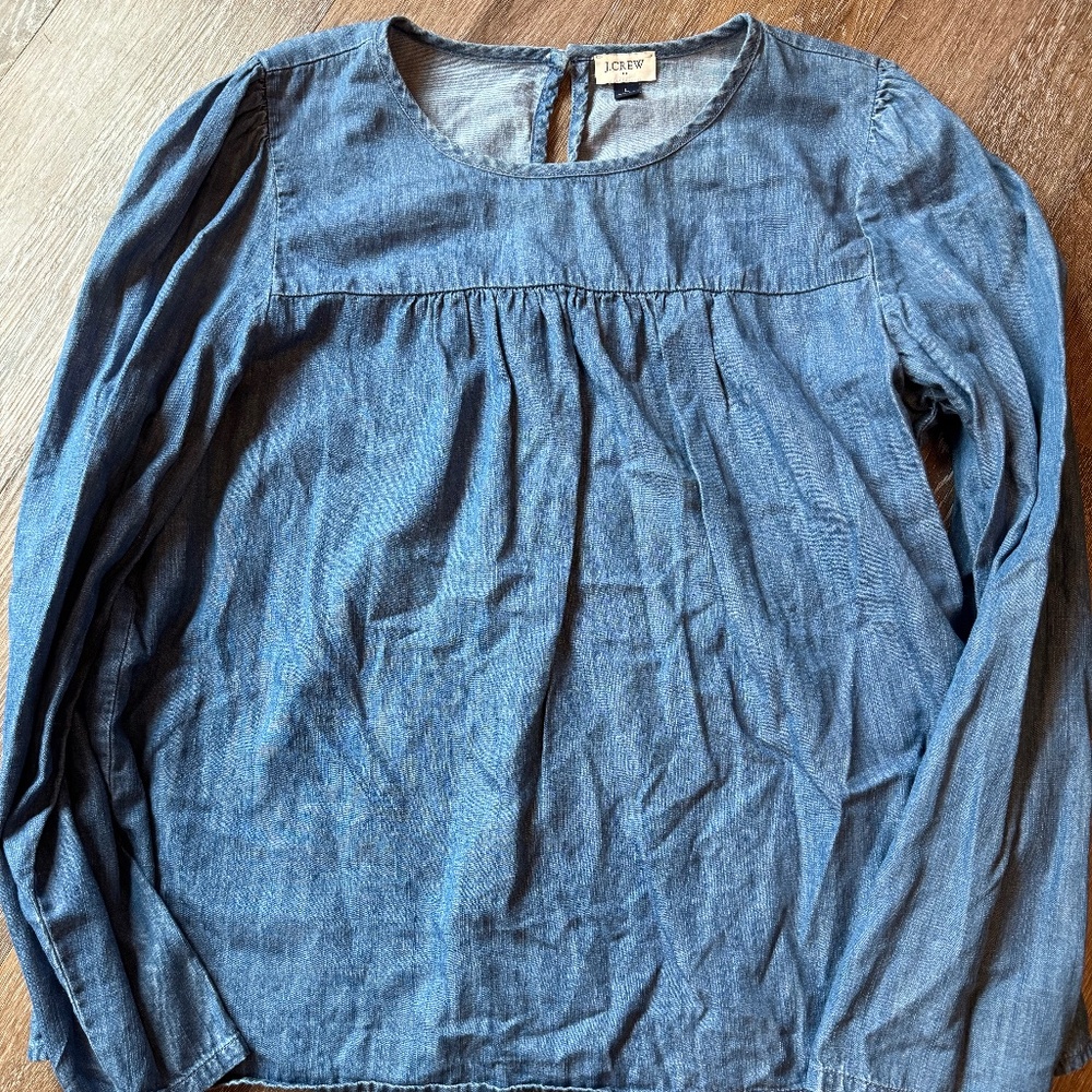 J. Crew Factory Chambray Blouse